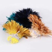 Lot de 50 Plumes Naturelles de Coq Teintées Multicolores et Blanchies de 12-15 cm pour Décoration et Vêtements