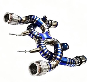 RVE Unleash the <span class=keywords><strong>Beast</strong></span> Transform McLaren 720S 4.0T V8 Titanium Exhaust Axleback Muffler No Valves Exhaust X-pipe Straight Pipe - Product Image 2