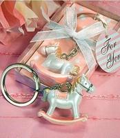 Cadeau de remerciement pour baby shower et baptême, porte-clés cheval à bascule mignon, cadeau à offrir, cadeau de baptême, boîte cadeau pour fête d'anniversaire d'enfants et Halloween