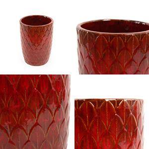 Set di 4 Vasi da Fiori in Ceramica Smaltata, Grandi, Moderni e Classici, per Interni/Esterni, con Fori di Drenaggio - Vendita all'Ingrosso - Product Image 5