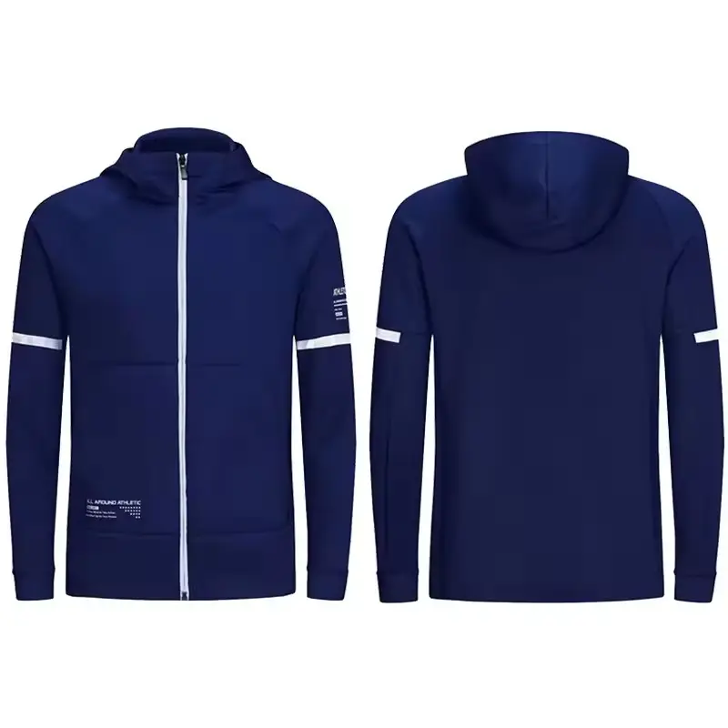 Roupa de treino respirável masculina para treino e jogging jaqueta esportiva com zíper