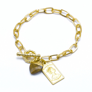2025 bijoux de mode en métal plaqué or 18 carats mousqueton gourmette-bracelet de chaîne - Product Image 1
