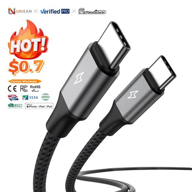 UNIEAN USB Type-C Charging Cables 60W 100W 240W for Fast Charging and Data Transfer, Suitable for Mobile Phones and Tablets