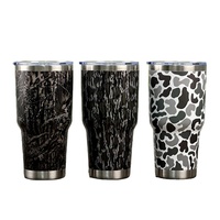 Gobelet isotherme camouflage en acier inoxydable 30oz pour le camping, la pêche et les boissons