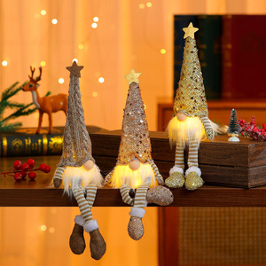New sequined faceless light-up <b>doll</b> Christmas ornament, dwarf <b>doll</b>, Christmas decoration, gift - Product Image 4