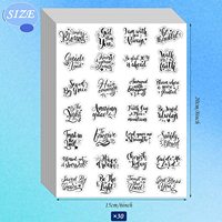 Autocollants inspirants pour envoi de écriture, étiquette de prière, latéral, 26 pièces