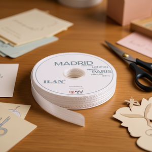 ริบบิ้นสีขาว Madrid ขนาด 2.5 ซม. ยาว 27 ม. ยี่ห้อ ILAN Cinta De Correa - Product Image 2