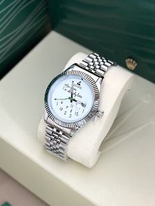 Reloj de diseño de lujo para hombre, reloj automático con esfera blanca, bisel estriado, acero inoxidable, cristal de zafiro, reloj de pulsera de negocios - Product Image 6