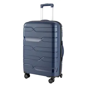热销高品质聚丙烯拉杆箱新款定制设计3件套100% PP硬壳行李箱