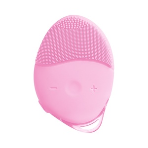 Brosse nettoyante faciale électrique en silicone imperméable, massage par vibration sonique, chargeur USB, nettoyeur facial intelligent - Product Image 1