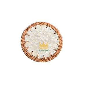 Plateau en nacre moderne de 20 cm, fait main, écologique, incrusté de perles, idéal pour la présentation sur table de service d'hôtel – Vente chaude au Vietnam - Product Image 2