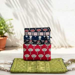 Pochette en jute verte artisanale avec fermeture éclair et deux poignées, écologique, unisexe, export en gros, Inde - Product Image 6