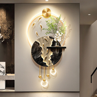 Pendentif en métal avec diagramme des neuf poissons, gravure UV, peintures acryliques LED, plantes hydroponiques, art, décoration intérieure, peinture