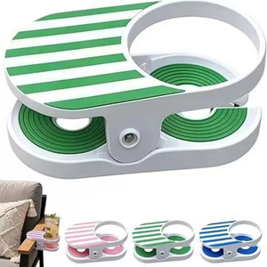 Porte-boissons à clipser - Fixez votre boisson n'importe où, porte-gobelet pour chaise de plage avec pince, porte-gobelet portable pour bureau - Product Image 6