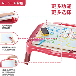 Tablero de dibujo para niños, tablero de escritura magnético de plástico borrable para educación temprana, juguete Unisex de 2 a 6 años - Product Image 5
