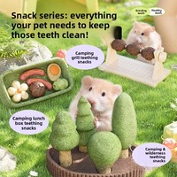 Kotak Bento Tema Hutan untuk Hamster, Gerbil, dan Hewan Peliharaan Kecil, Mainan Camilan Bernutrisi, Dekorasi Pengayaan Hidupan