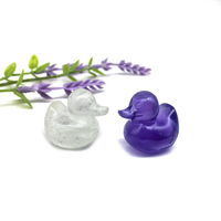 Venta al por Mayor de Patos de Cristal Natural Tallados, Patos de Calcita Naranja, Patos de Fluorita, Mini Animales de Cristal para Decoración y Regalo