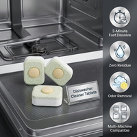Tablettes de nettoyage solides jetables pour lave-vaisselle, biodégradables, nettoyant puissant, tablettes de nettoyage ménager pour machine