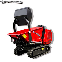Mini-dumper sur chenilles XINIU Rhinoceros XN800, 800 kg, diesel, hydraulique, compact, pour chantier, ferme, construction, certifié CE