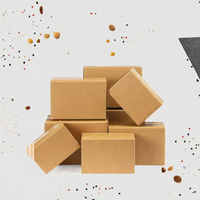 Boîtes d'expédition en carton ondulé Kraft, boîtes postales rigides recyclées pour la vente au détail avec finition gaufrée