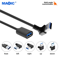 Kabel Data 5GPPS AM ke AF USB 3.0 kustom kabel ekstensi USB 3.0 pria ke wanita untuk Laptop/USB drive