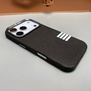 Funda Magnética <span class=keywords><strong>de</strong></span> Lujo para Teléfono, en Tela <span class=keywords><strong>de</strong></span> Lino, para iPhone 17, 12, 13 Pro Max, 17 Air, 14, 15, 16 Plus, con Marco Metálico para la Lente, a Prueba <span class=keywords><strong>de</strong></span> Golpes - Product Image 5