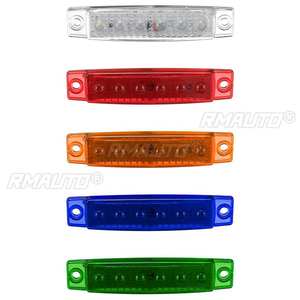 10 pièces Feux LED externes 24V pour voiture, 6 LED, pour bus, camion, poids lourd, feux de freinage latéraux/arrière, feux de position, feux de signalisation, feux de remorque, feux arrière - Product Image 2
