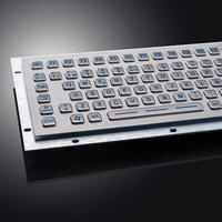 Teclado Industrial de Acero Inoxidable con Panel Táctil USB para Gabinete de Control de Máquinas CNC, Compatible con Windows/Linux/Mac