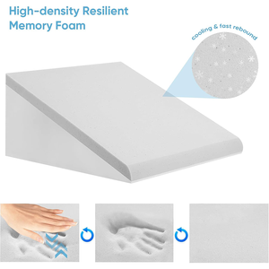 <span class=keywords><strong>Oreiller</strong></span> de lecture surélevé de 7,5 pouces, rembourrage pour le vide, pour dormir après, en mousse à mémoire de forme, anti-ronflement, <span class=keywords><strong>oreiller</strong></span> triangulaire pour lit - Product Image 3