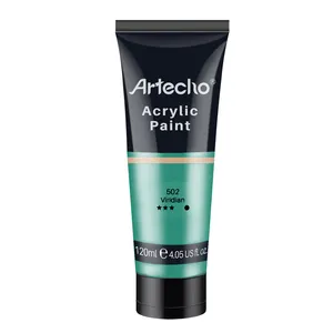 Artecho Acrylic Paint for Art Paint, Decorate, Viridian Green 4.05 Ounce/120ml Acrylic Paint Supplies for Wood, Fabric, Crafts