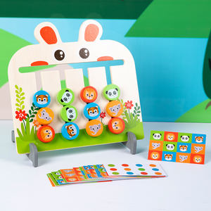 Jeu de société éducatif en bois pour bébés, jouet de classification spatiale lapin, pour l'entraînement à la pensée logique des enfants, vente en gros - Product Image 3