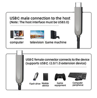 Kabel Ekstensi AOC Tipe-C 4K 60Hz 5Gbps Transmisi Sinyal Serat Optik Selubung PVC Kabel Jarak Jauh 50M untuk Monitor