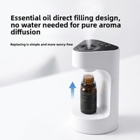Diffuseur d'aromathérapie sans eau de nouvelle génération transfrontalier, à brume froide, sensible au toucher, pour huiles essentielles pures, capacité 0,5L, alimentation batterie/USB