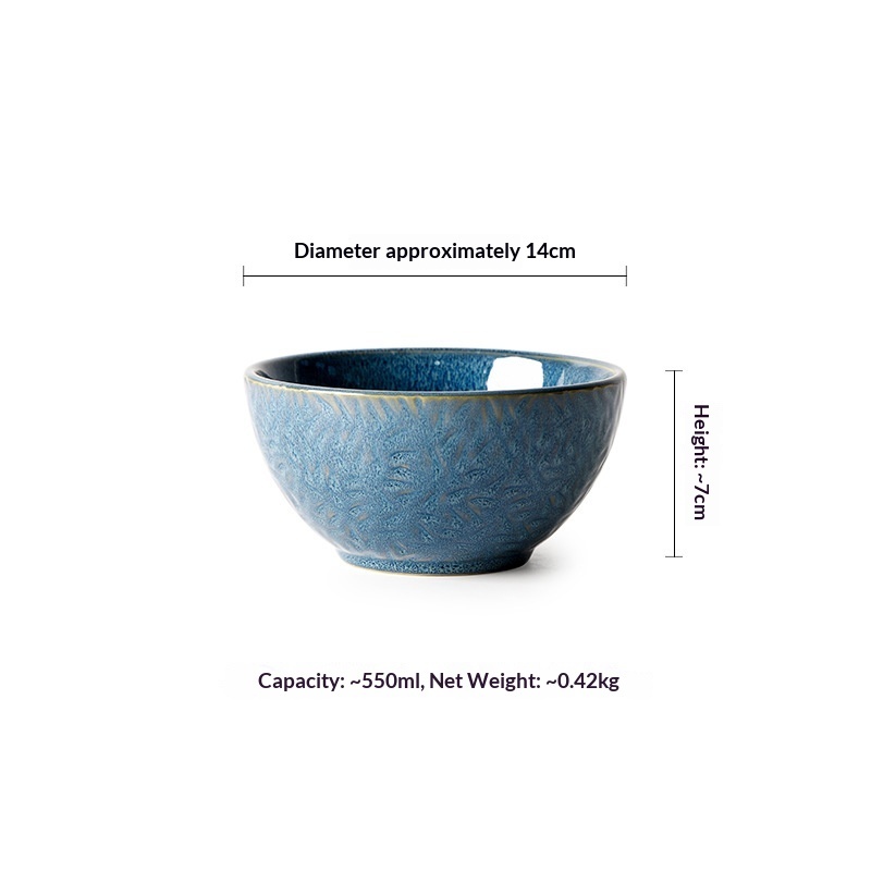 Blue 5.5-inch medium bowl (14cm)G-821