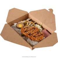 Lonchera Cuadrada de Papel Kraft Reutilizable, Impermeable y Ecológica para Comida Rápida, Ensaladas, Café, Sushi y Leche