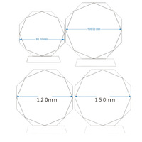 Trophées en cristal transparent vierges en gros, style Rubik's Cube octogonal personnalisé, impression UV, marque Liuguang pour gravure laser