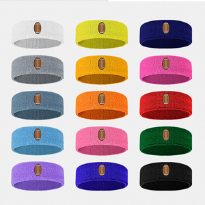 Bandeau de sport en coton brodé avec logo personnalisé, en tissu éponge premium, pour le tennis, le basketball, le yoga - Product Image 1