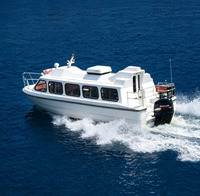 Bateau de pêche cabine 26 personnes en fibre de verre entièrement fermé, 29FT/8.8m, personnalisable - Offre Spéciale
