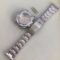 Ensemble de boîtier de montre de plongée SUB de 40 mm, acier inoxydable, verre saphir, pour mouvement automatique NH35 NH36, fermoir à micro-réglage