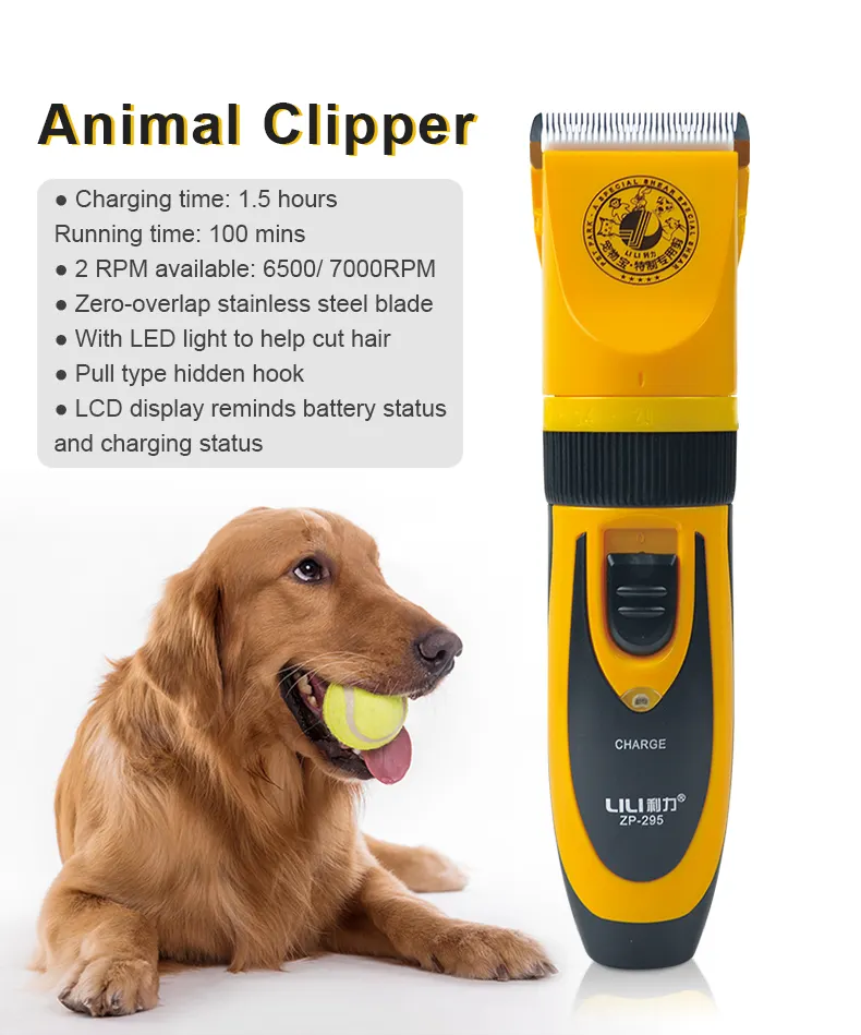 مجموعة آلات الحلاقة اللاسلكية الكهربائية الاحترافية للبيع بالجملة ماكينة حلاقة شعر الحيوانات الكلاب ماكينة تشذيب الشعر اللاسلكية