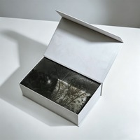 Boîte à fermeture magnétique blanche écologique en gros - Emballage cadeau rigide personnalisé imprimé avec gaufrage pour cosmétiques, crème pour les yeux, crème