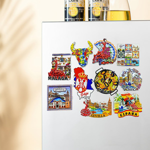 Aimants de réfrigérateur magnétiques peints en mosaïque, souvenirs et <span class=keywords><strong>d</strong></span>écorations pour touristes espagnols - Product Image 2