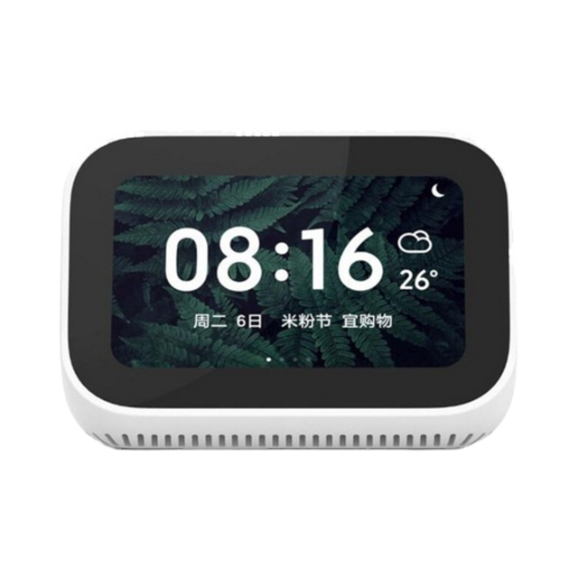 Original for AI Smart Alarm Clock Touch Screen Display Speaker Digital WiFi Connection Mini Plastic Cabinet RGB USB Voice