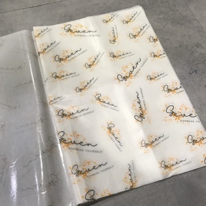 <span class=keywords><strong>Papier</strong></span> d'emballage <span class=keywords><strong>alimentaire</strong></span> ciré, résistant à la graisse, <span class=keywords><strong>imprimé</strong></span> avec logo personnalisé, 42 g/m² - Product Image 6