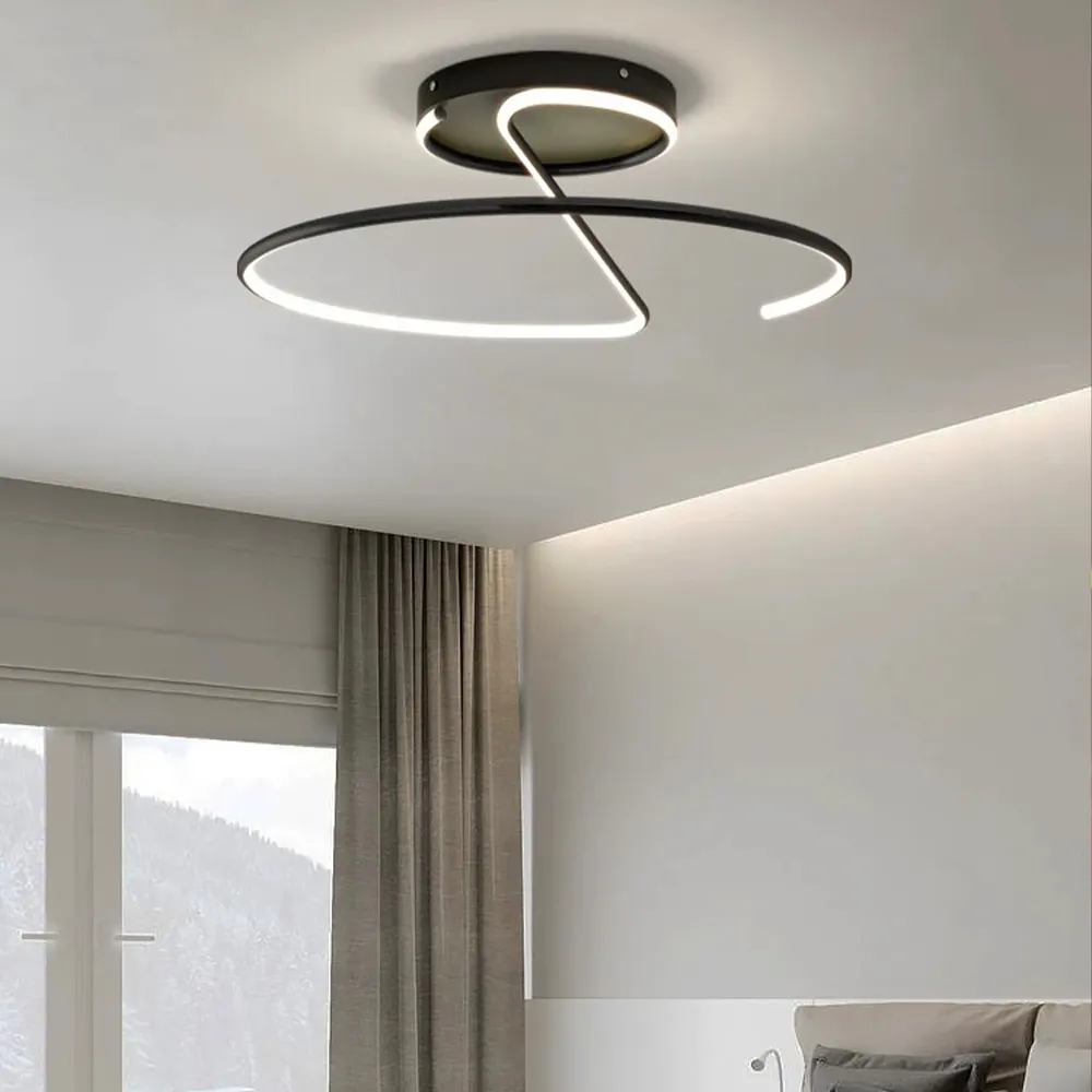 Simple study led ceiling lamp modern creative living room Nordic warm bedroom ceiling lamp