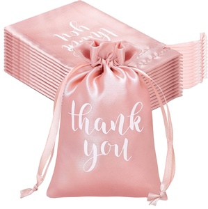 Pochette cadeau en satin, pochettes à bijoux, sacs à bonbons pour mariage, sacs à dragées pour fête nuptiale, sacs à cordon - Product Image 1