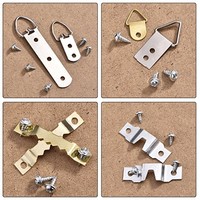 Prix d'Usine Kit d'Accrochage Doré pour Cadres Photo Crochets de Suspension Murale avec Vis