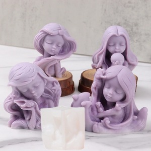 KK1026 Handmade 3D Girl <strong>Doll</strong> Silicone <strong>Mold</strong> for Aromatherapy Candle Cake Tools-Plaster Aromatherapy Candle <strong>Mold</strong> - Product Image 3