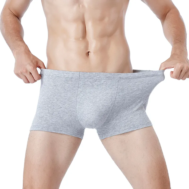 Wholesale Comfortable OEM Cotton breathable males undergarments plus size underwear men's boxer briefs