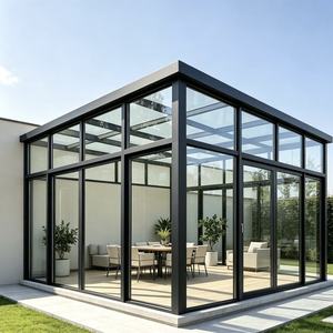 Véranda sur mesure 4 saisons en verre trempé Low-E, étanche, avec cadre en aluminium isolé, pour la décoration de villas, balcons, jardins et terrasses, résistante aux rayures - Product Image 4